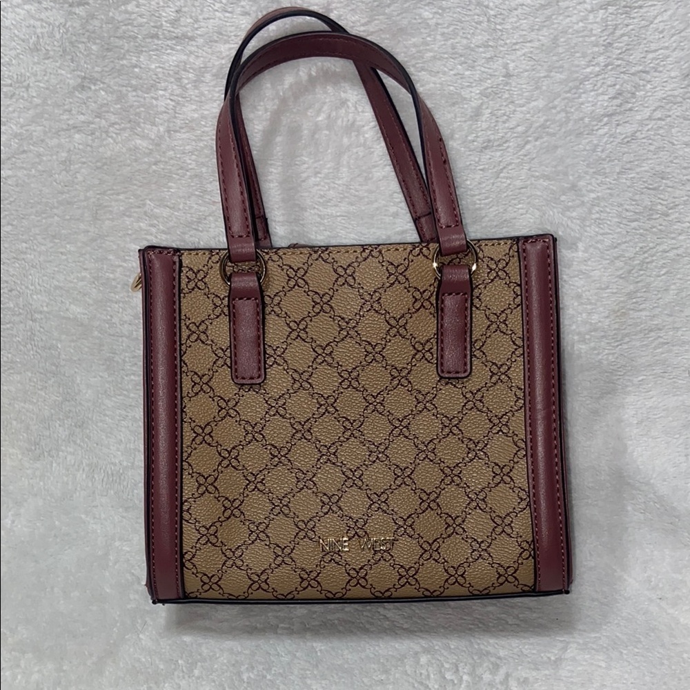 Nine West crossbody bag rouge brown flower print